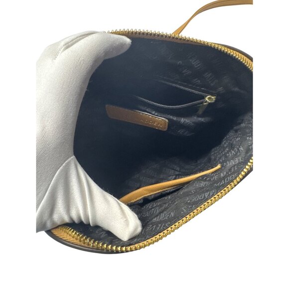 Steve Madden Tan Saffiano Dome Crossbody Bag With Chain Strap & Gold Accents - Picture 9 of 15